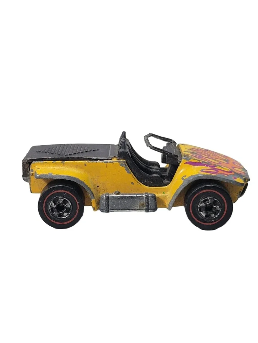1974 Hot Wheels Redline SAND DRIFTER Diecast Toy Vehicle 1:64 Yellow With Flames